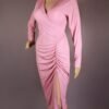 Long Sleeved Midi Dress _ Blush Pink