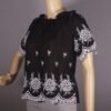 Embroidered Cotton Top _ Black