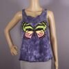 Cotton Racer Back Tank Top_ Butterfly in Denim Blue Base